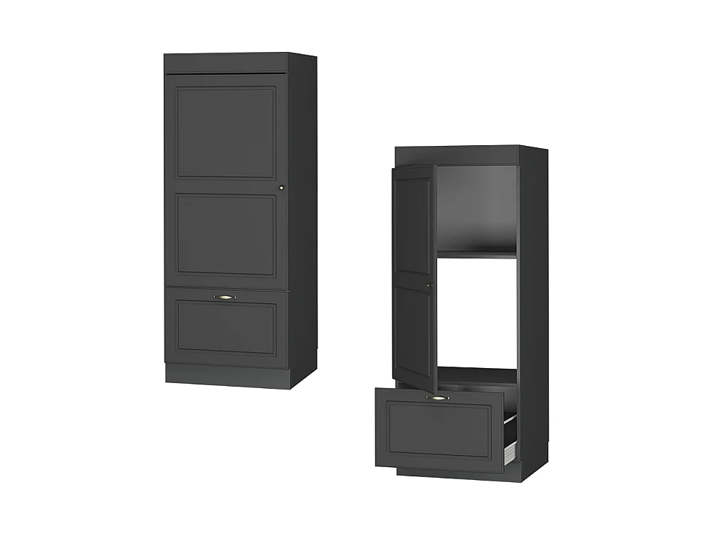 Mikrovågsskåp herrgård i antracitguld 60x58.1x153.6 fame-line
