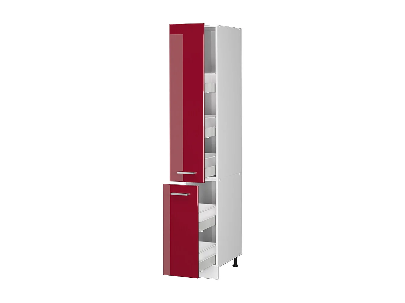 Meuble haute de cuisine rouge brillant 30x57.2x206.8 r-line
