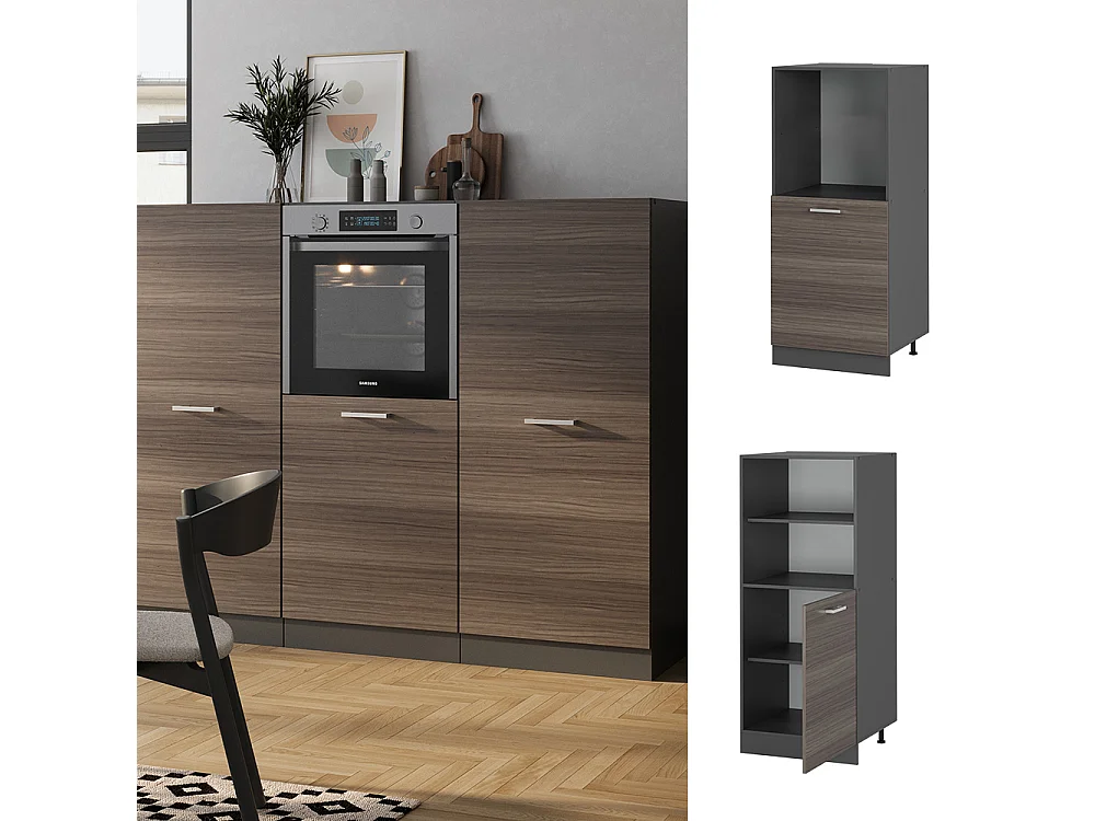 Meuble pour four gris noble 60x57x143 r-line