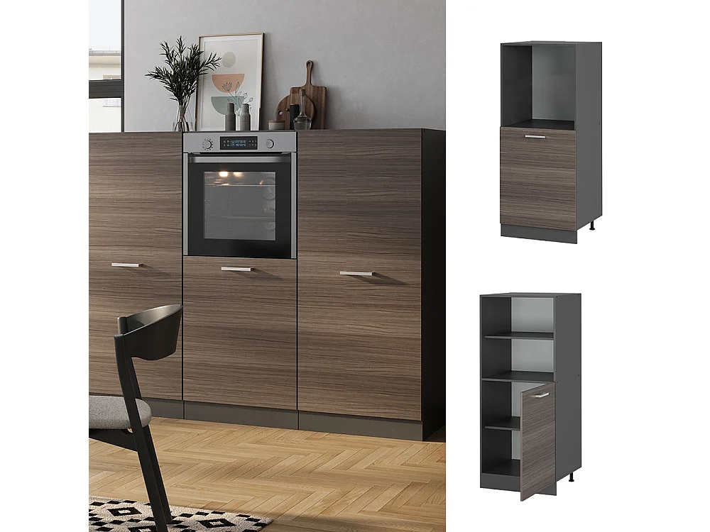 Meuble pour four gris noble 60x57x143 r-line