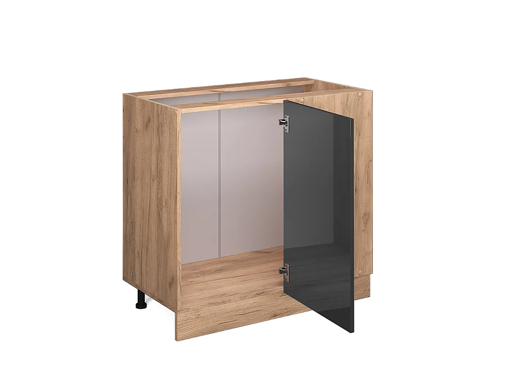 Hjørneskab antracit højglans 86x46x81.6 r-line