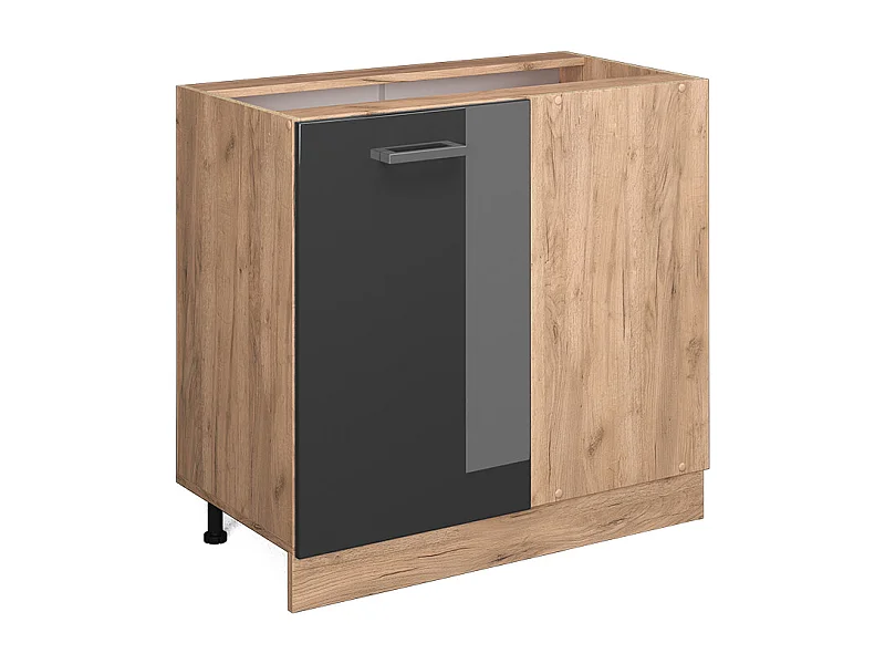 Mobile ad angolo cucina antracite lucido 86x46x81.6 r-line