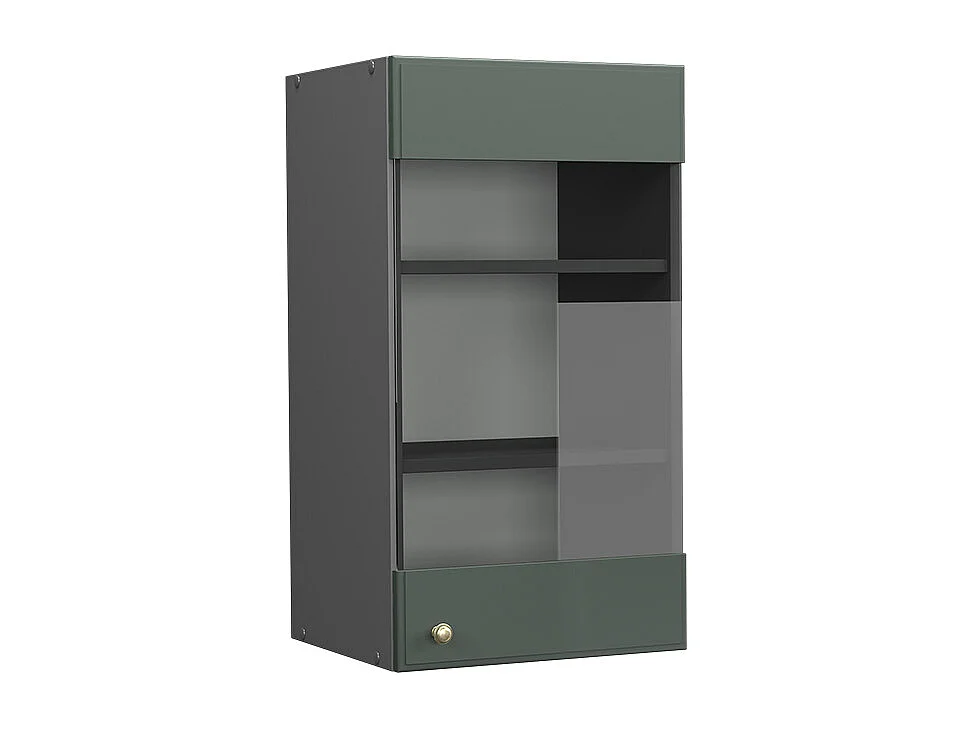 Armoire en verre vert or campagne 40x34.1x72 fame-line