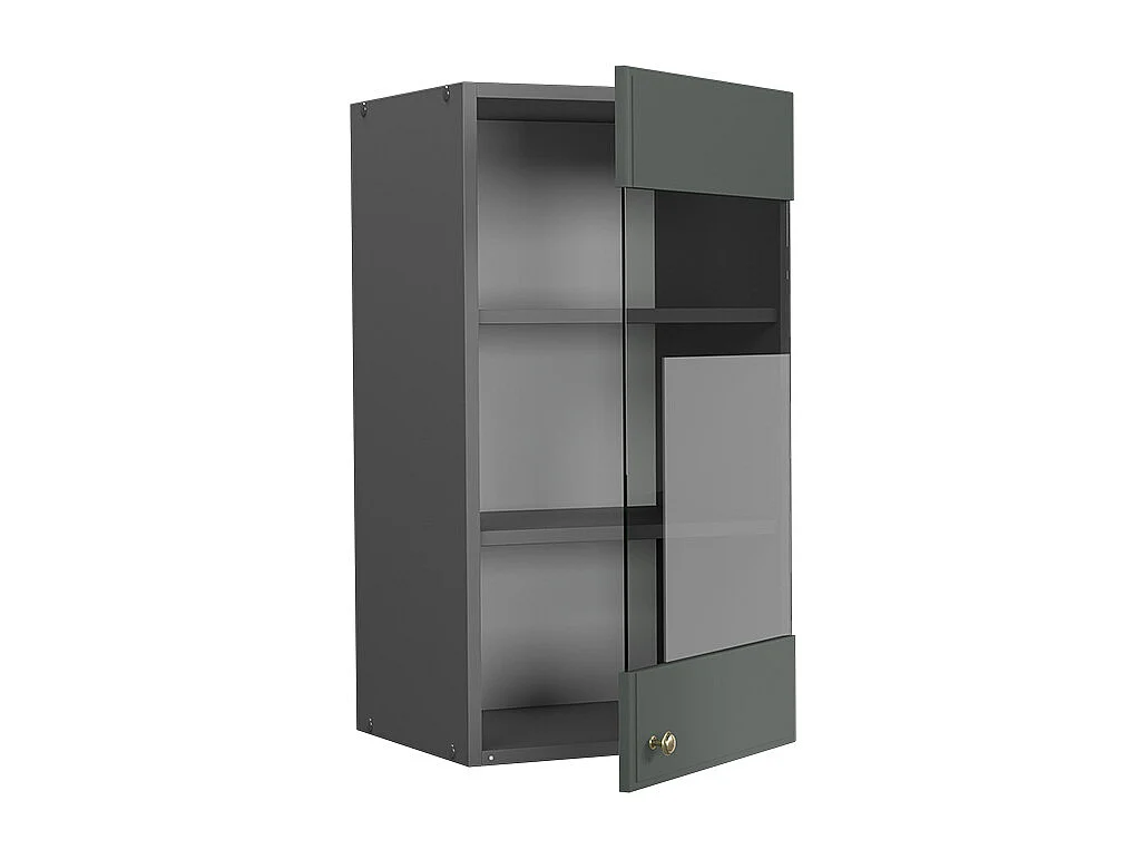 Armoire en verre vert or campagne 40x34.1x72 fame-line