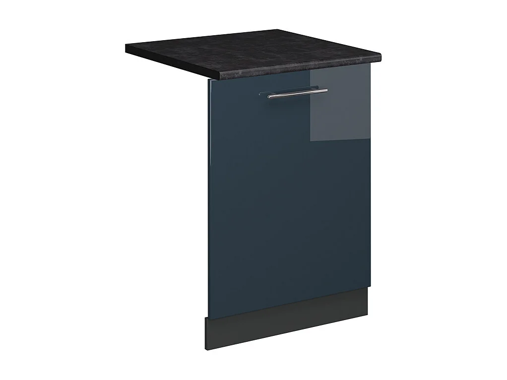 Façade de lave-vaisselle bleu foncé brillant 60x1.6x81.8 fame-line