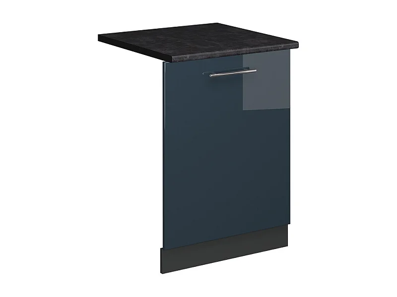 Façade de lave-vaisselle bleu foncé brillant 60x1.6x81.8 fame-line