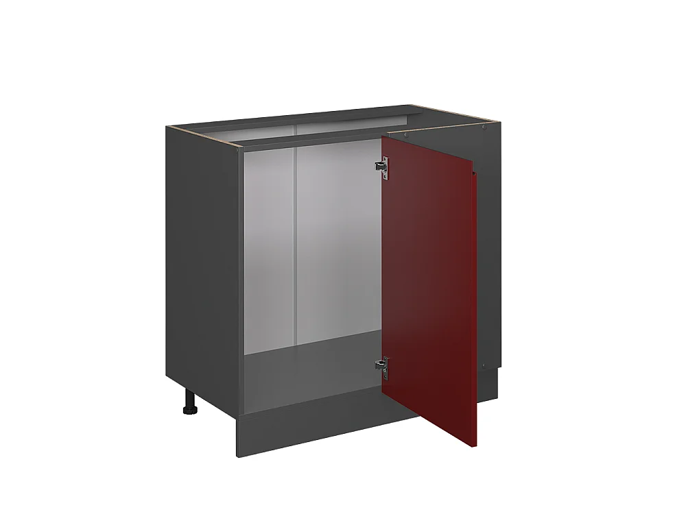 Armário baixo de canto vermelho 86x46x81.6 r-line