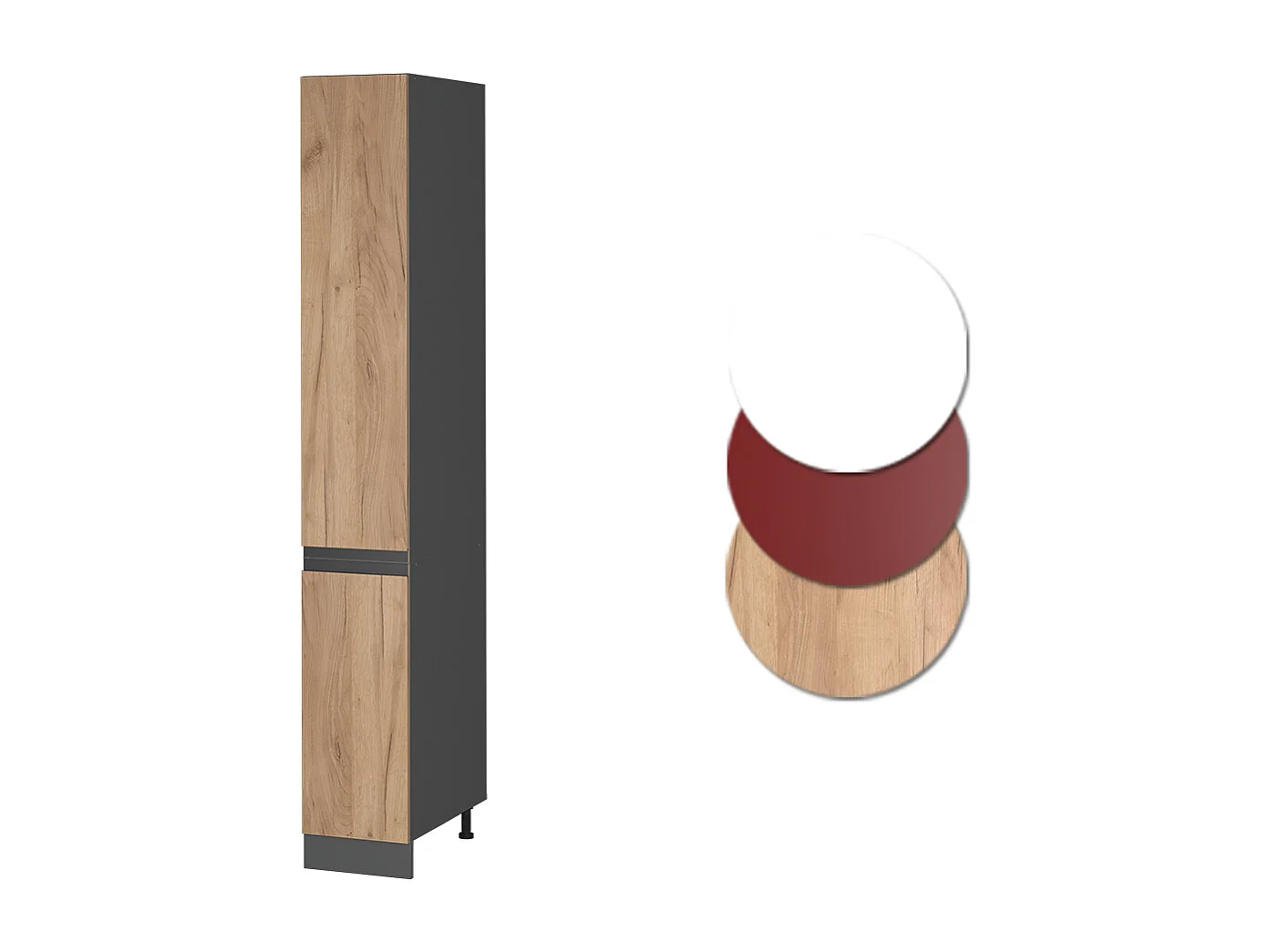 Meuble haute de cuisine chêne de force doré 30x57.2x206.8 r-line