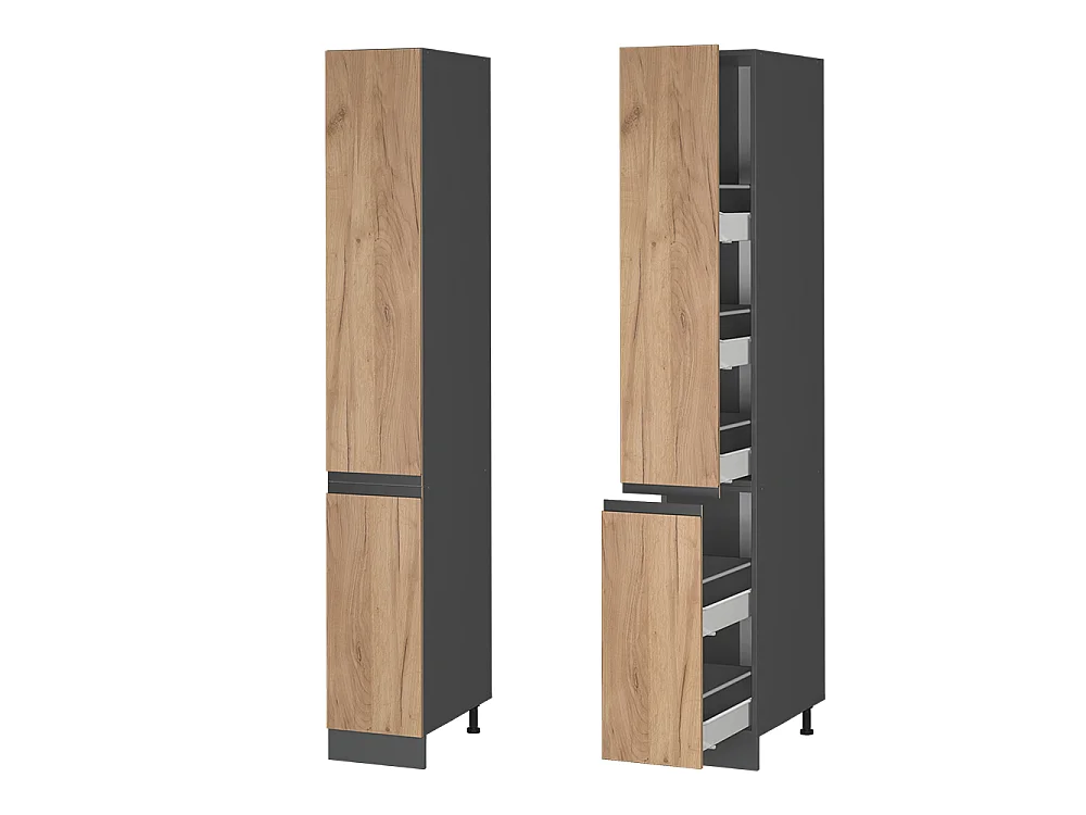 Pharmacy cabinet gold power oak 30x57.2x206.8 r-line