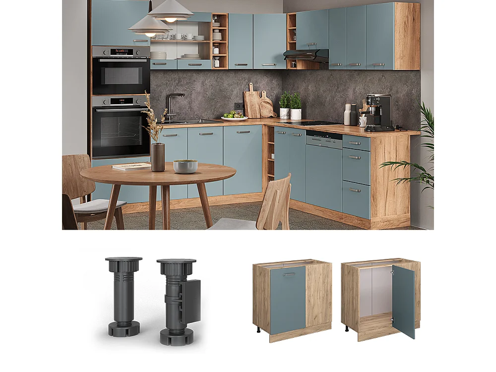 Meuble dangle bleu-gris 86x46x81.6 r-line