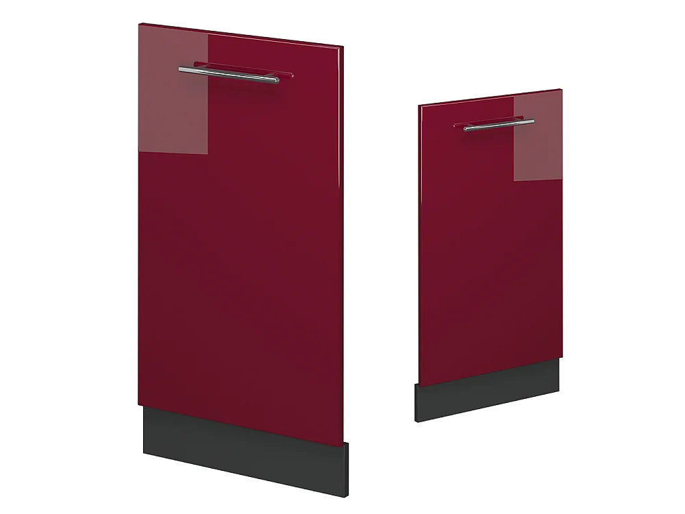 Dishwasher front panel bordeaux high gloss 45x1.6x81.8 fame-line
