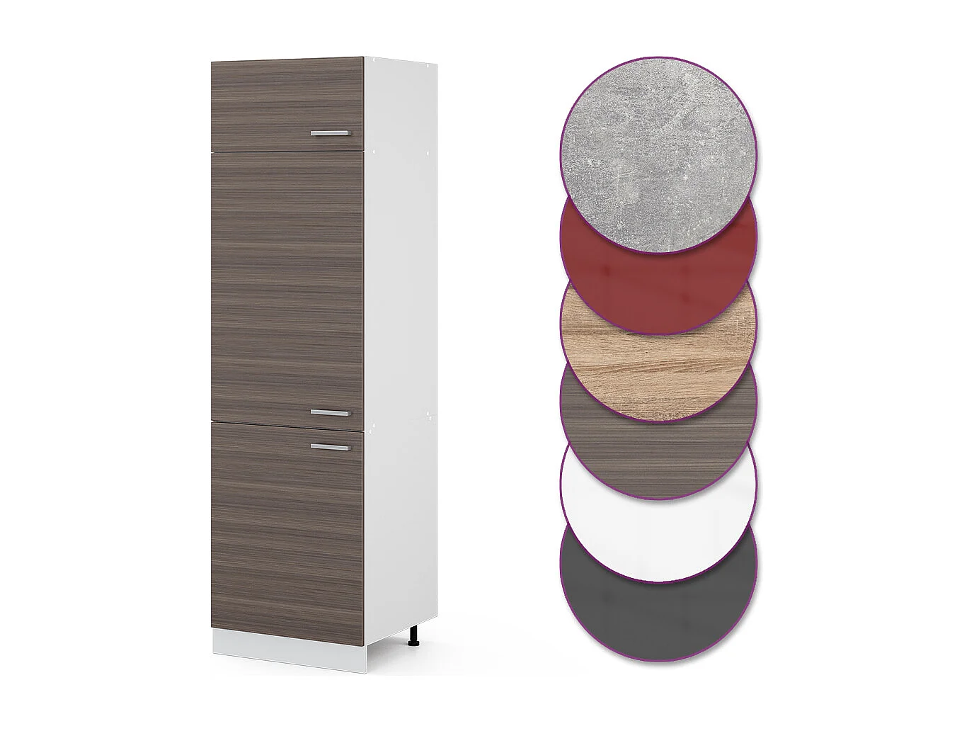 Armoire pour frigo gris noble 60x57.2x206.8 r-line