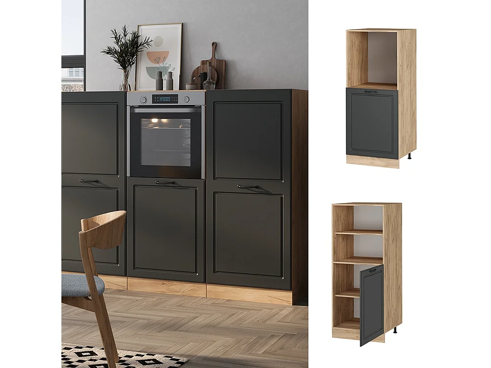 Mobile per forno da incasso Antracite rustico 60x57x143 r-line