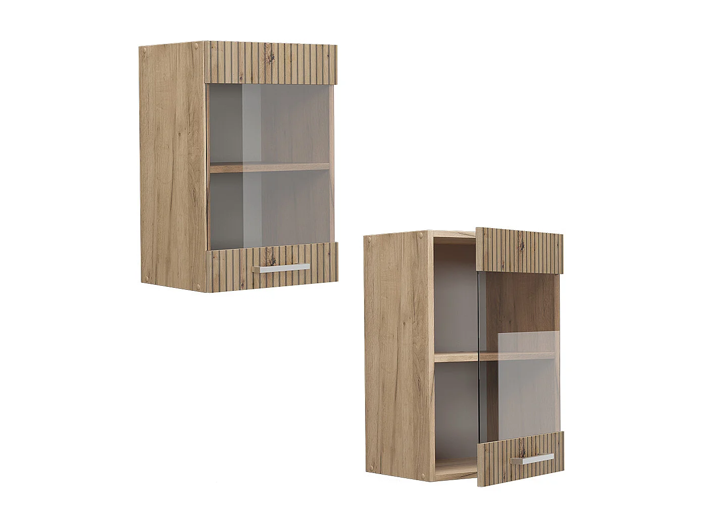 Armoire en verre chêne artisan 40x31x60 r-line