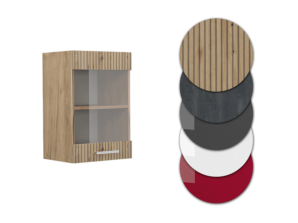 Armoire en verre chêne artisan 40x31x60 r-line