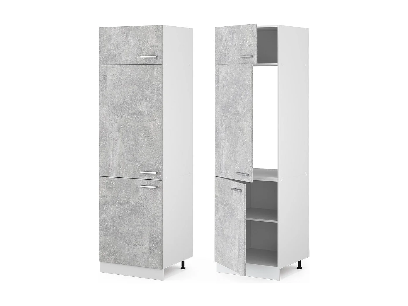 Armario para frigorífico empotrado hormigón 60x57.2x206.8 r-line