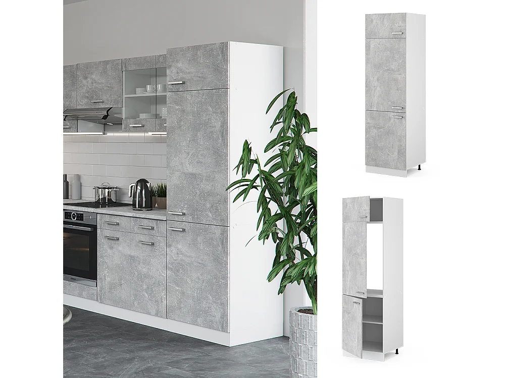 Armoire pour frigo béton 60x57.2x206.8 r-line