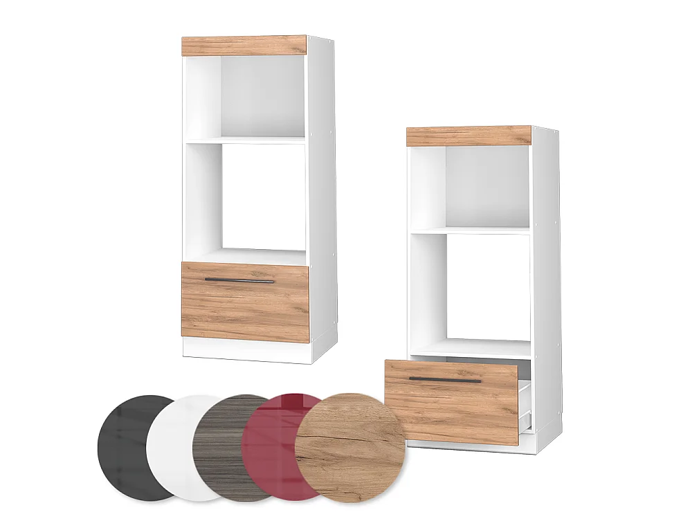 Armoire micro-ondes chêne de force doré 60x58.1x153.6 fame-line
