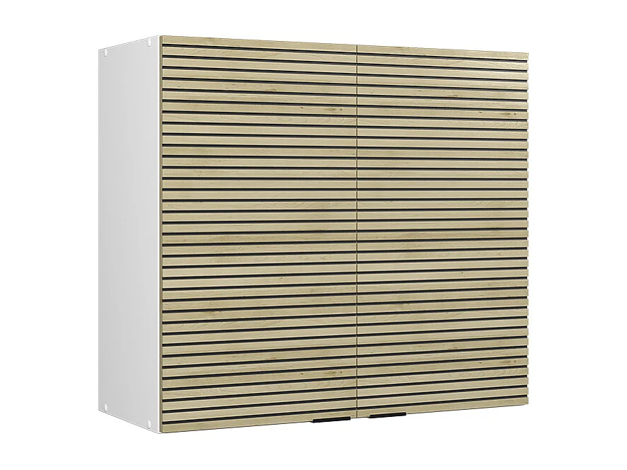 Glazen keukenkast eiken paneel 80x34.1x72 fame-line