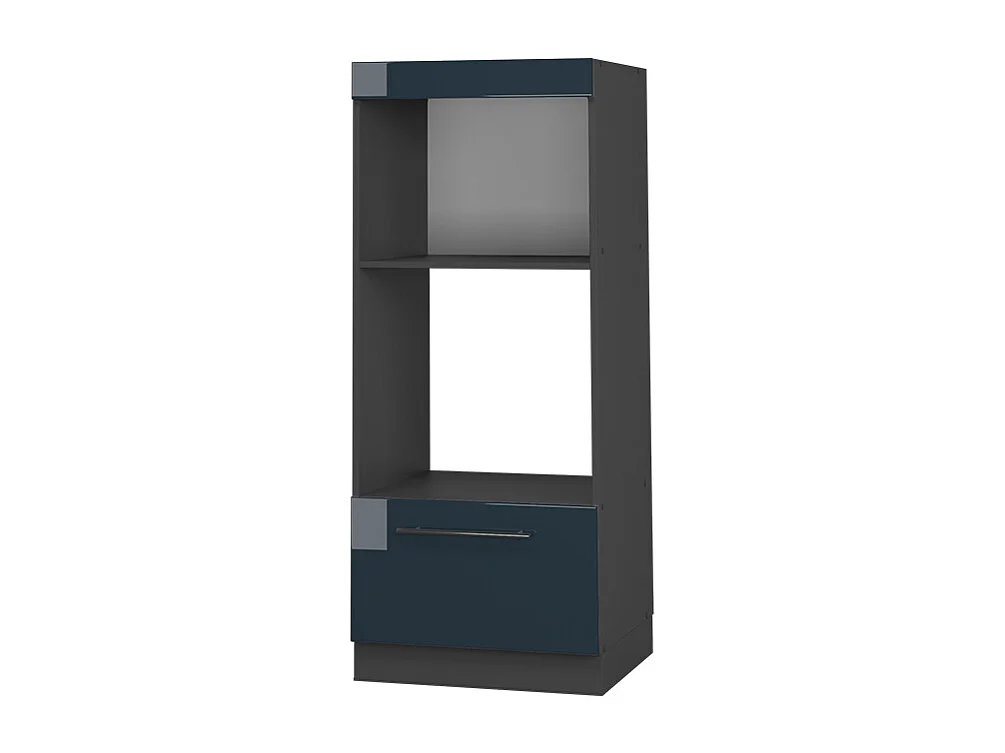 Armoire micro-ondes bleu foncé brillant 60x58.1x153.6 fame-line