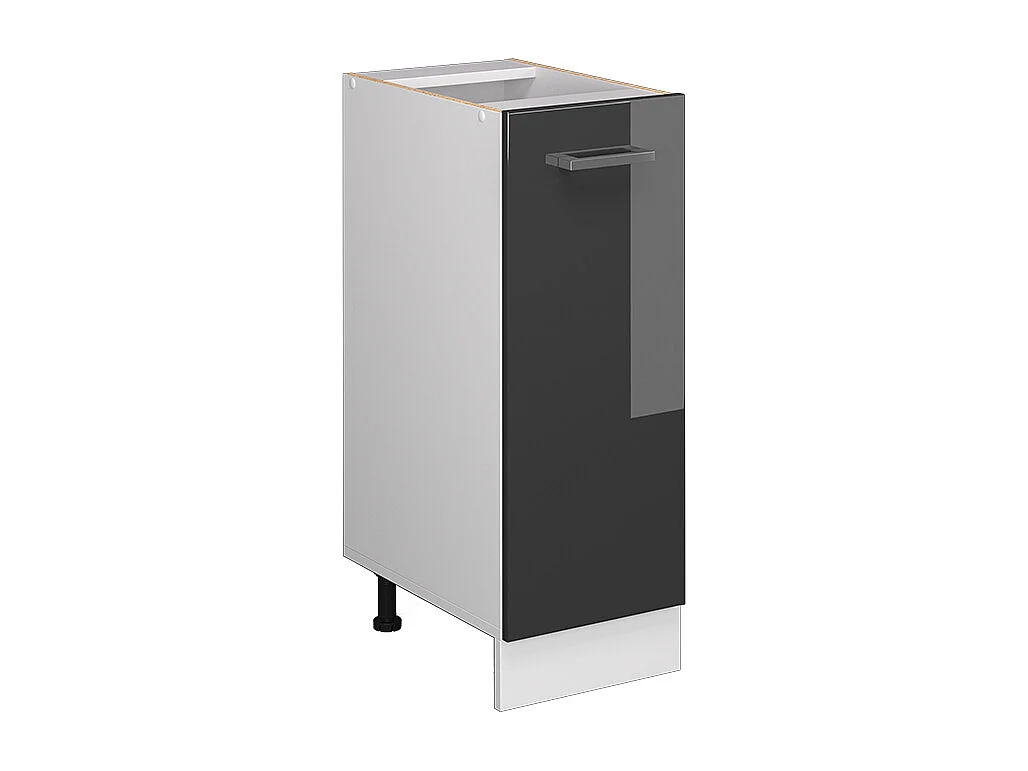 Meuble de cuisine anthracite haute brillance 30x46x81.6 r-line