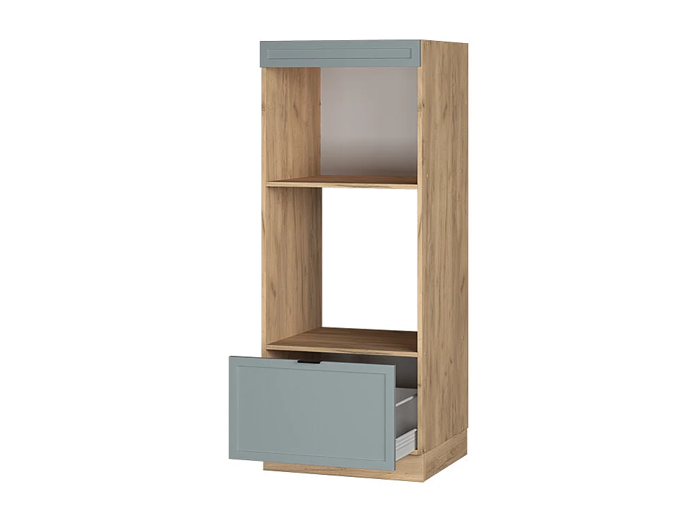 Armoire micro-ondes bleu clair-gris 60x58.1x153.6 fame-line