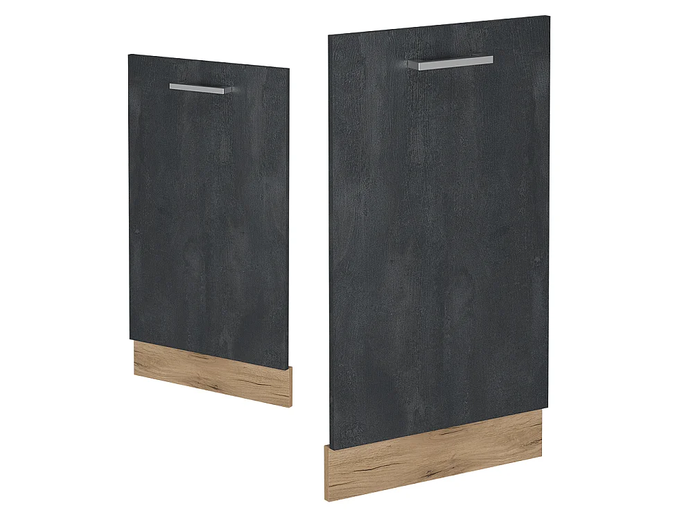 Dishwasher front panel black concrete 45x1.6x81.8 r-line