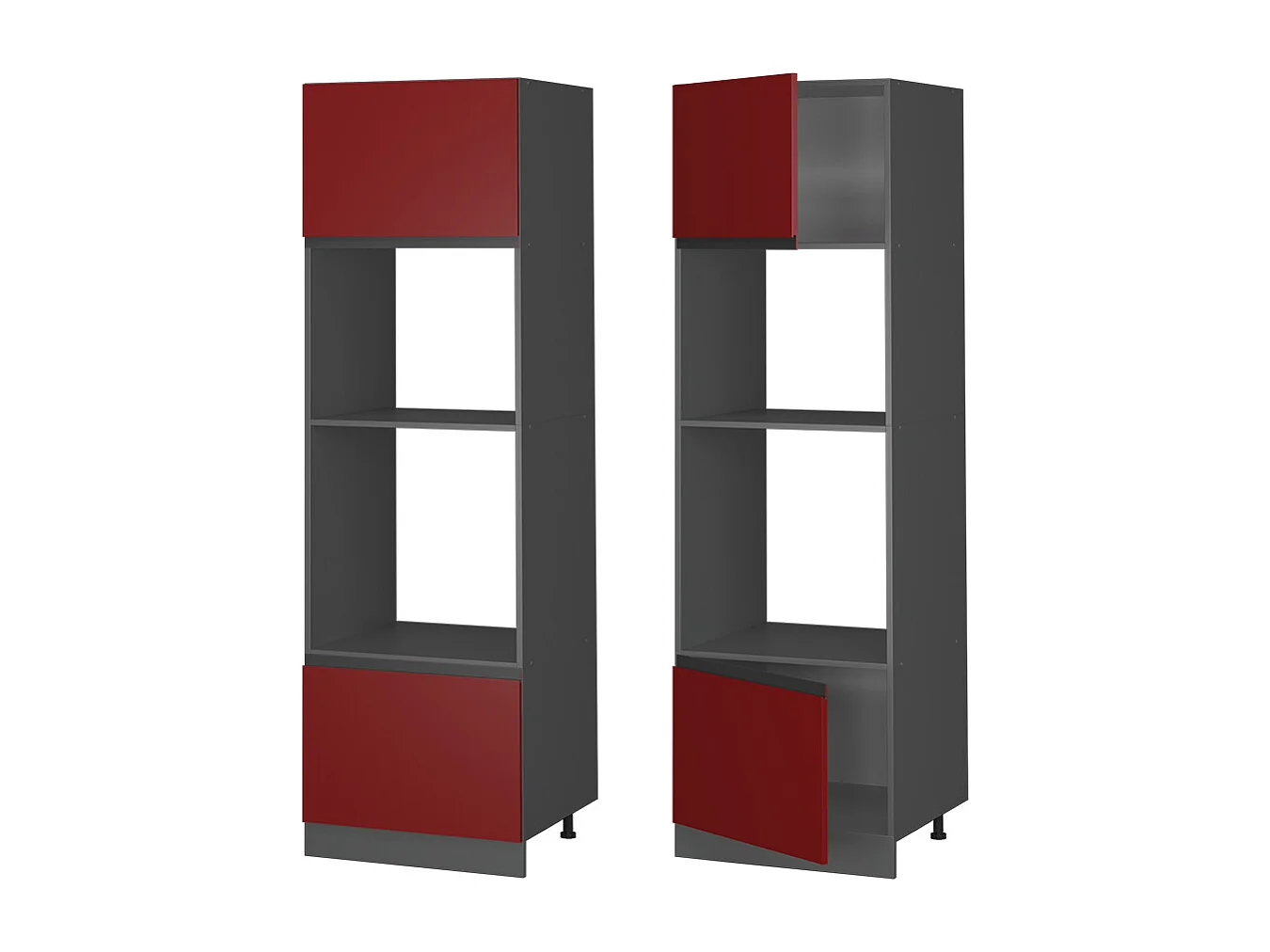 Szafka do mikrofalówki czerwony 60x57.2x206.8 r-line