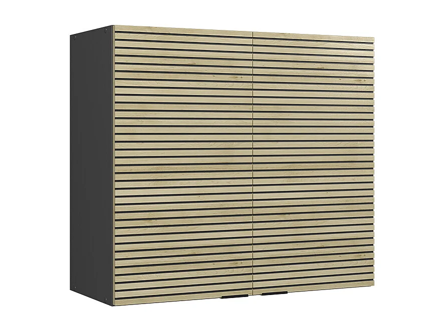 Glazen keukenkast eiken paneel 80x34.1x72 fame-line