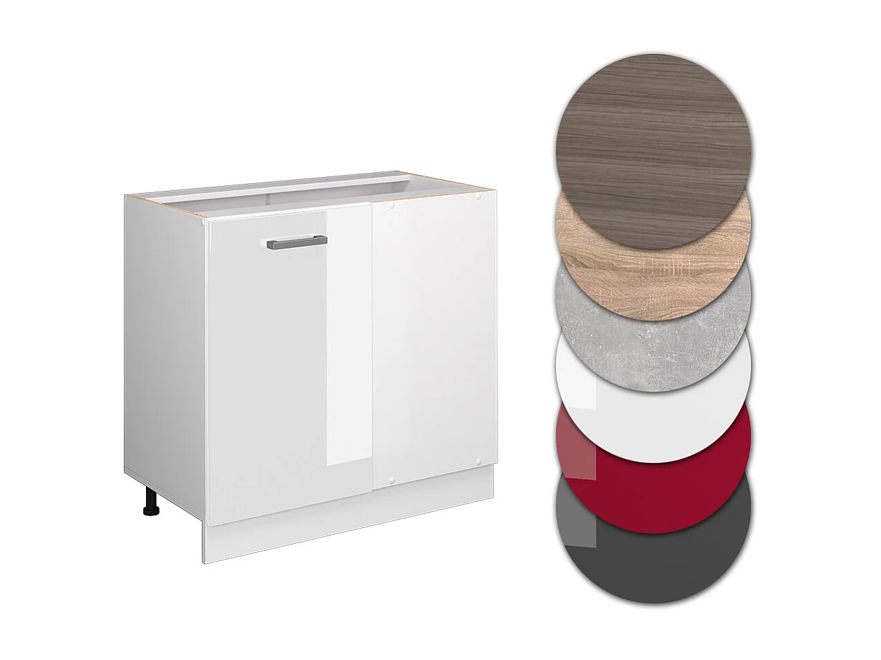 Meuble dangle blanc haute brillance 86x46x81.6 r-line