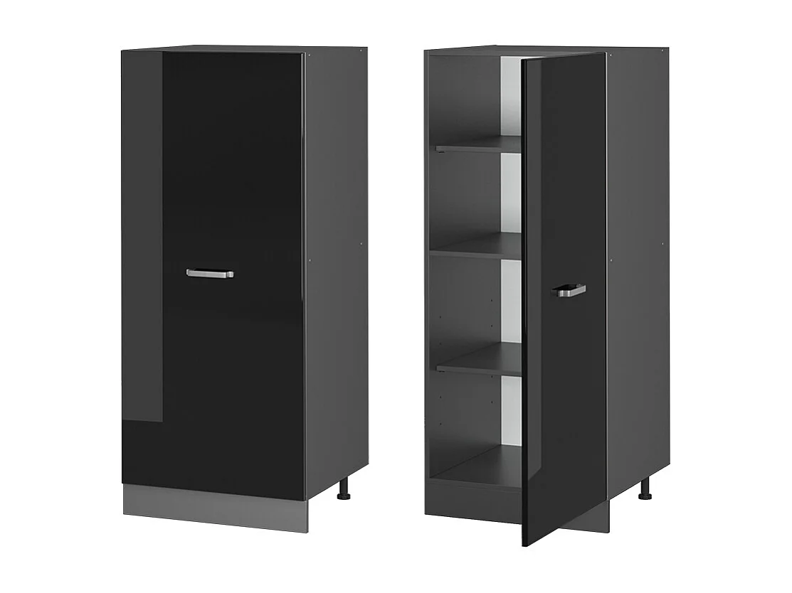 Armoire haute noir haute brillance 60x57x143 r-line