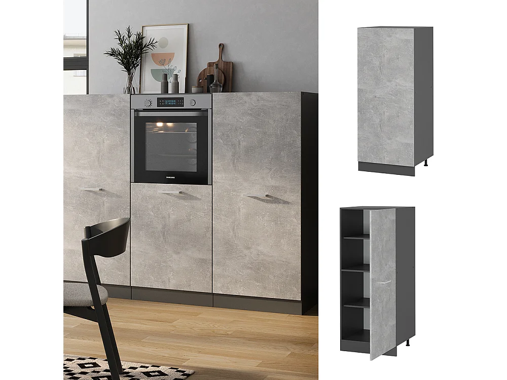 Meuble pour four béton 60x57x143 r-line