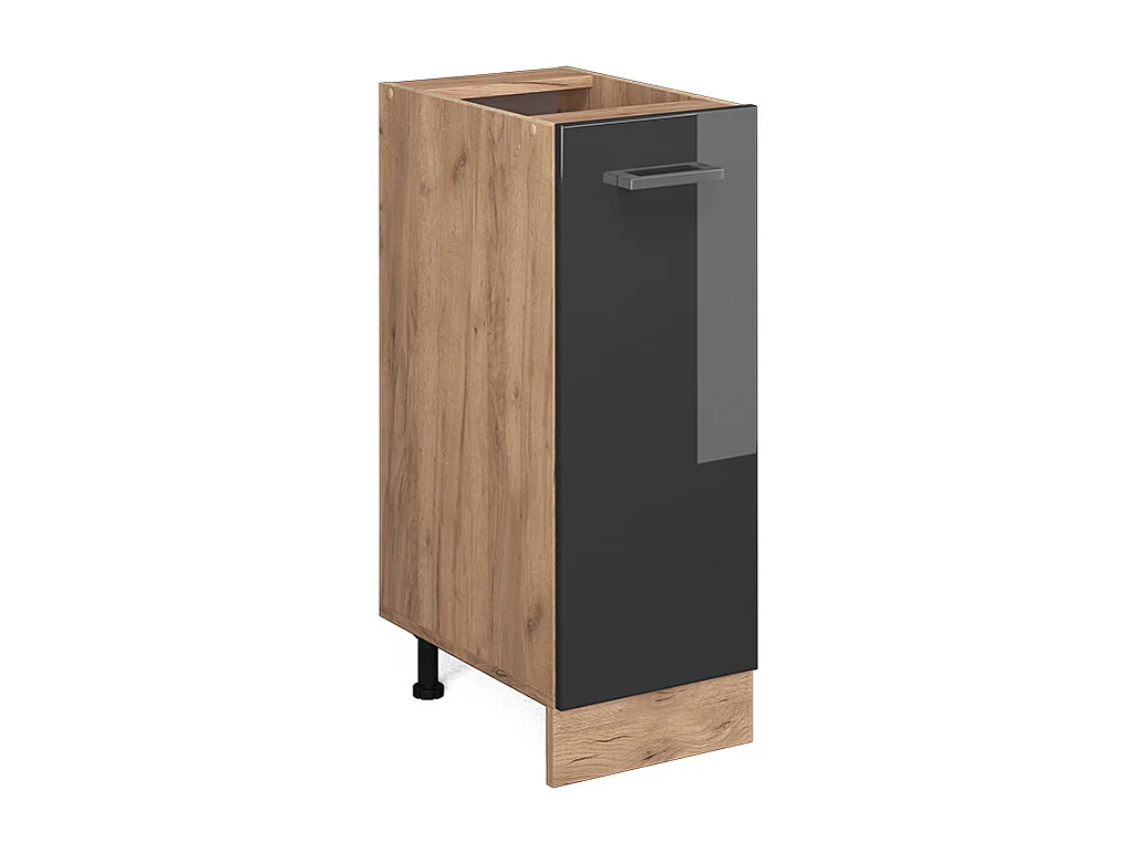 Meuble de cuisine anthracite haute brillance 30x46x81.6 r-line