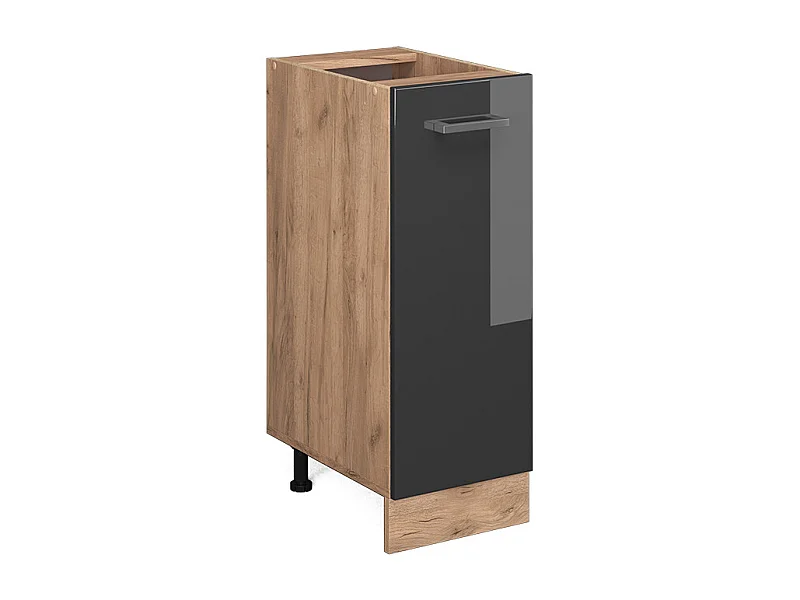 Meuble de cuisine anthracite haute brillance 30x46x81.6 r-line
