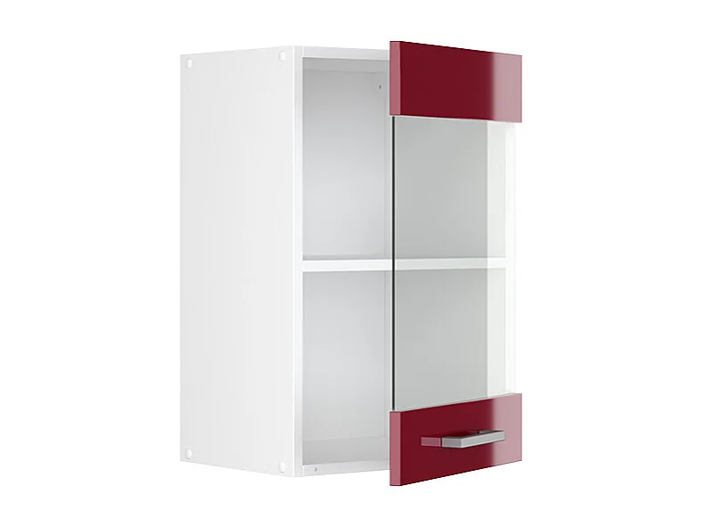 Armario de cocina con vidrio rojo de alto brillo 40x31x60 r-line