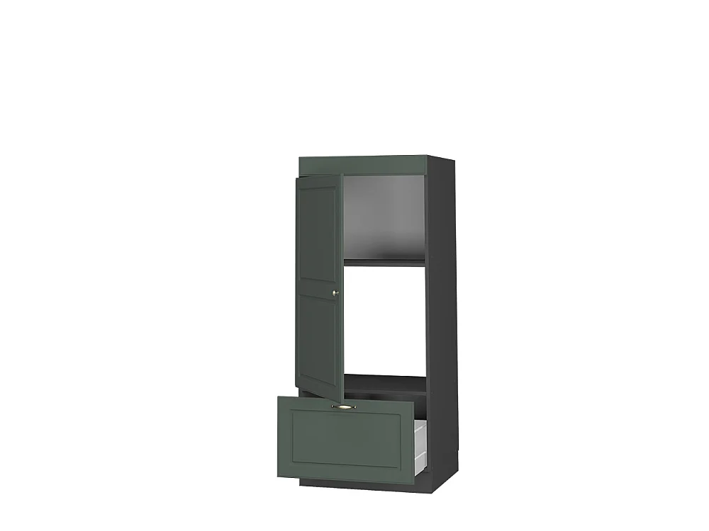 Armoire micro-ondes vert or campagne 60x58.1x153.6 fame-line
