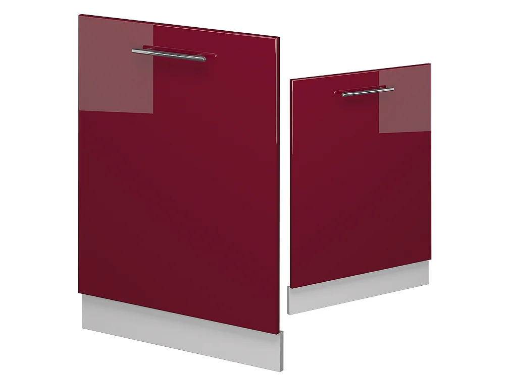 Diskmaskinens frontpanel bordeaux högblank 60x1.6x81.8 fame-line