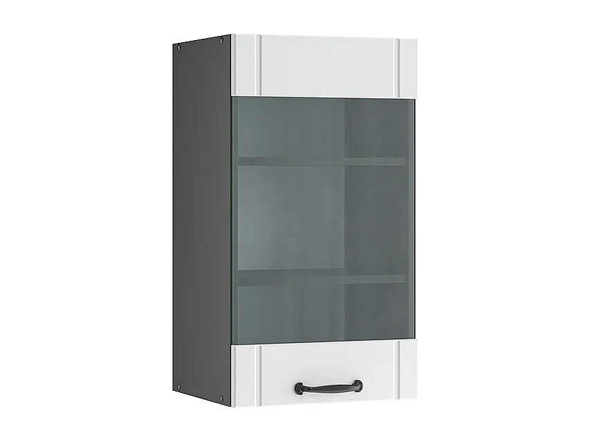 Armario de cocina con vidrio blanco casa de campo 40x34.1x72 fame-line
