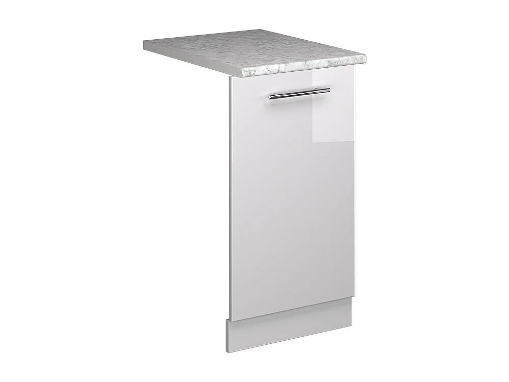 Façade de lave-vaisselle blanc haute brillance 45x1.6x81.8 fame-line