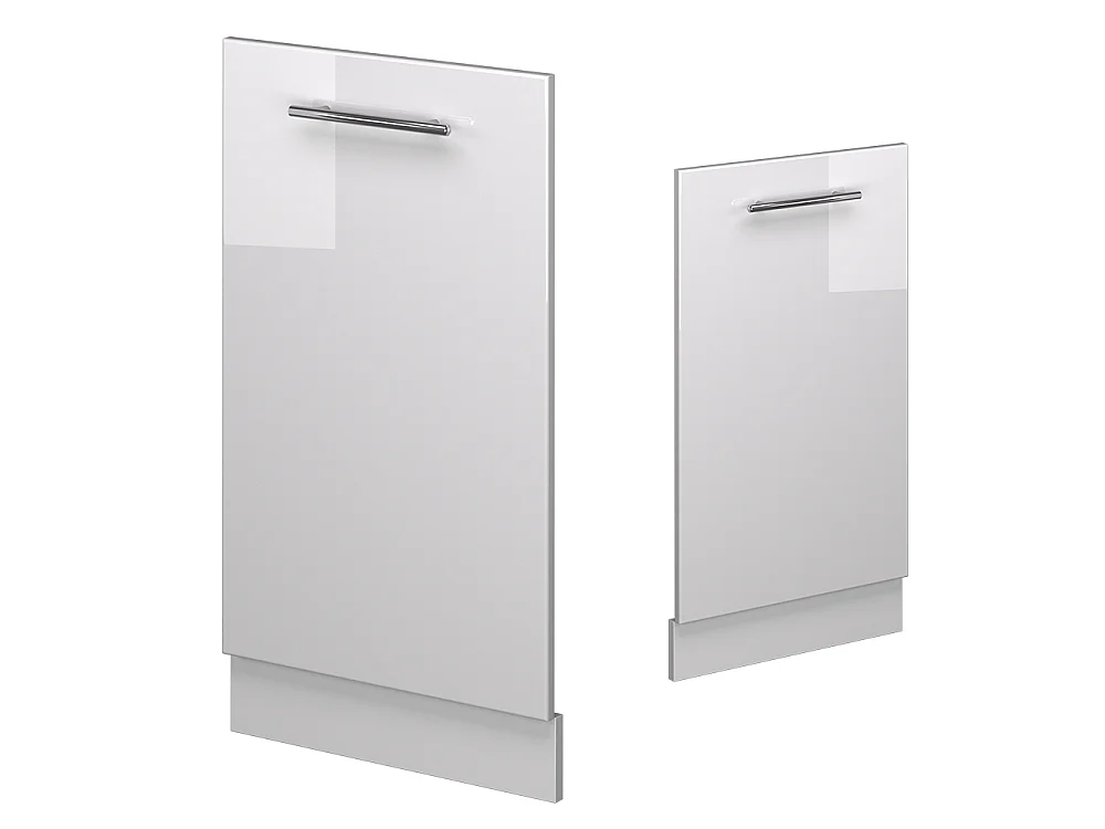 Dishwasher front panel white high gloss 45x1.6x81.8 fame-line