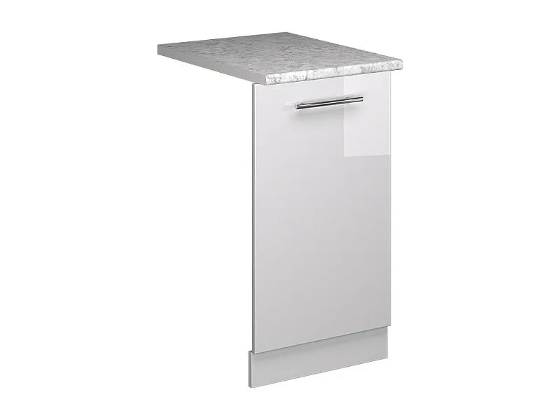 Façade de lave-vaisselle blanc haute brillance 45x1.6x81.8 fame-line