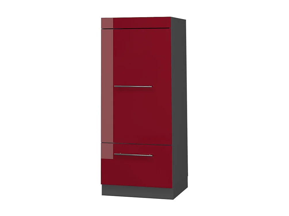 Armoire micro-ondes rouge bordeaux haute brillance 60x58.1x153.6 fame-line