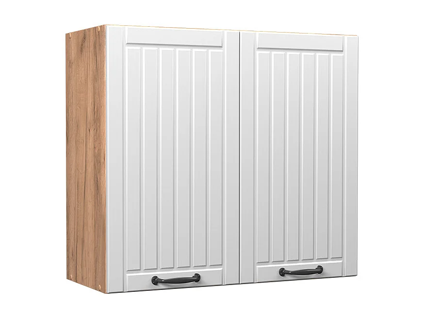 Armario de cocina con vidrio blanco casa de campo 80x34.1x72 fame-line