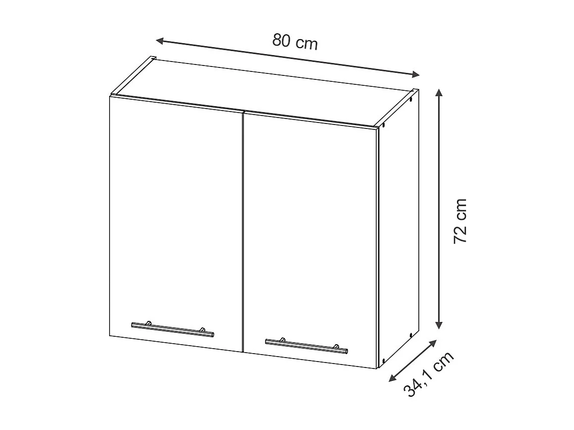 Armoire en verre blanc campagne 80x34.1x72 fame-line