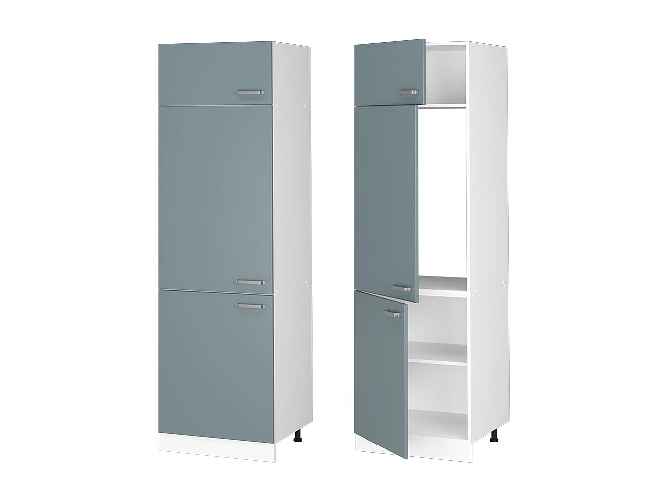 Armoire pour frigo bleu-gris 60x57.2x206.8 r-line