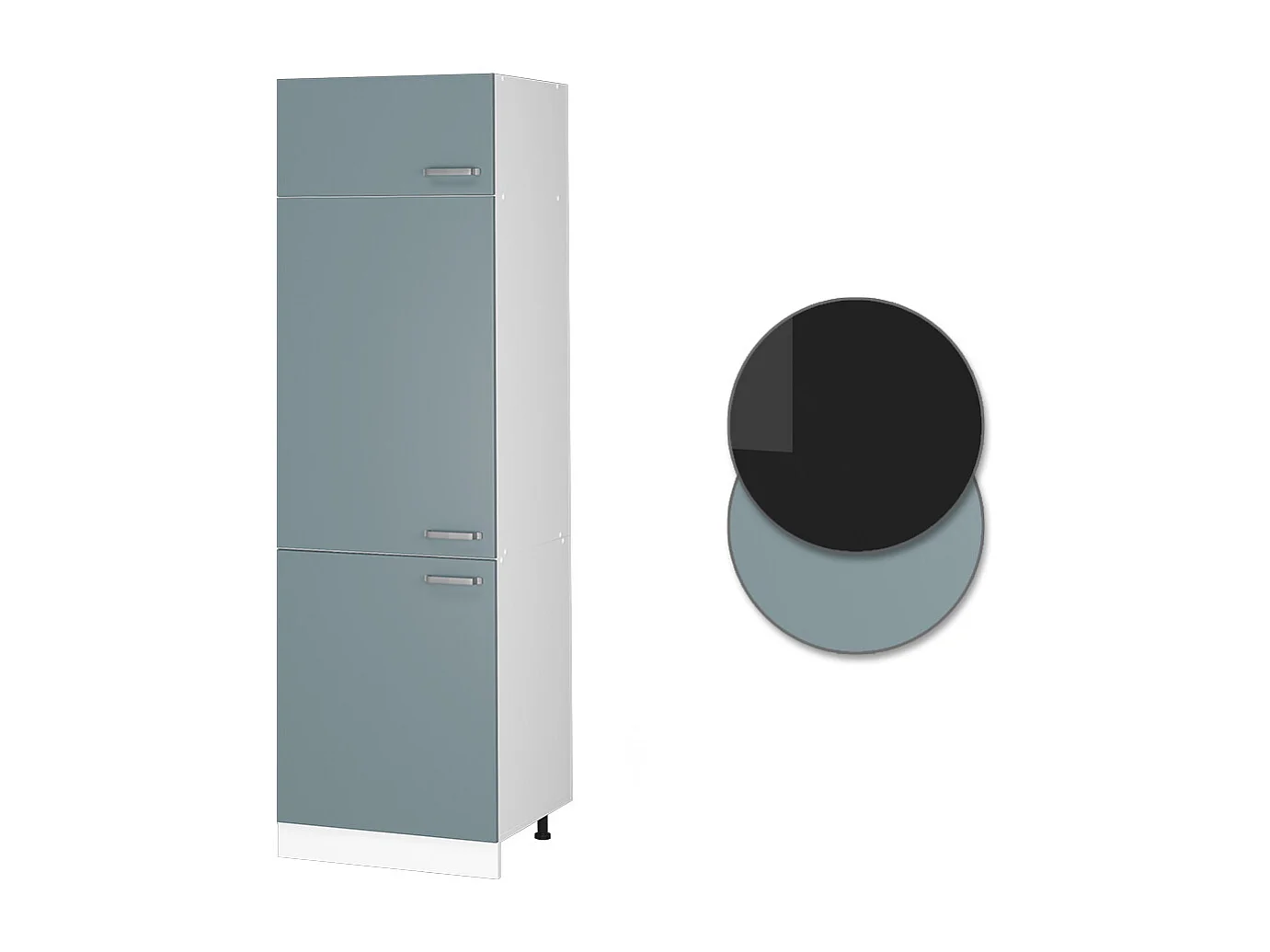 Armoire pour frigo bleu-gris 60x57.2x206.8 r-line