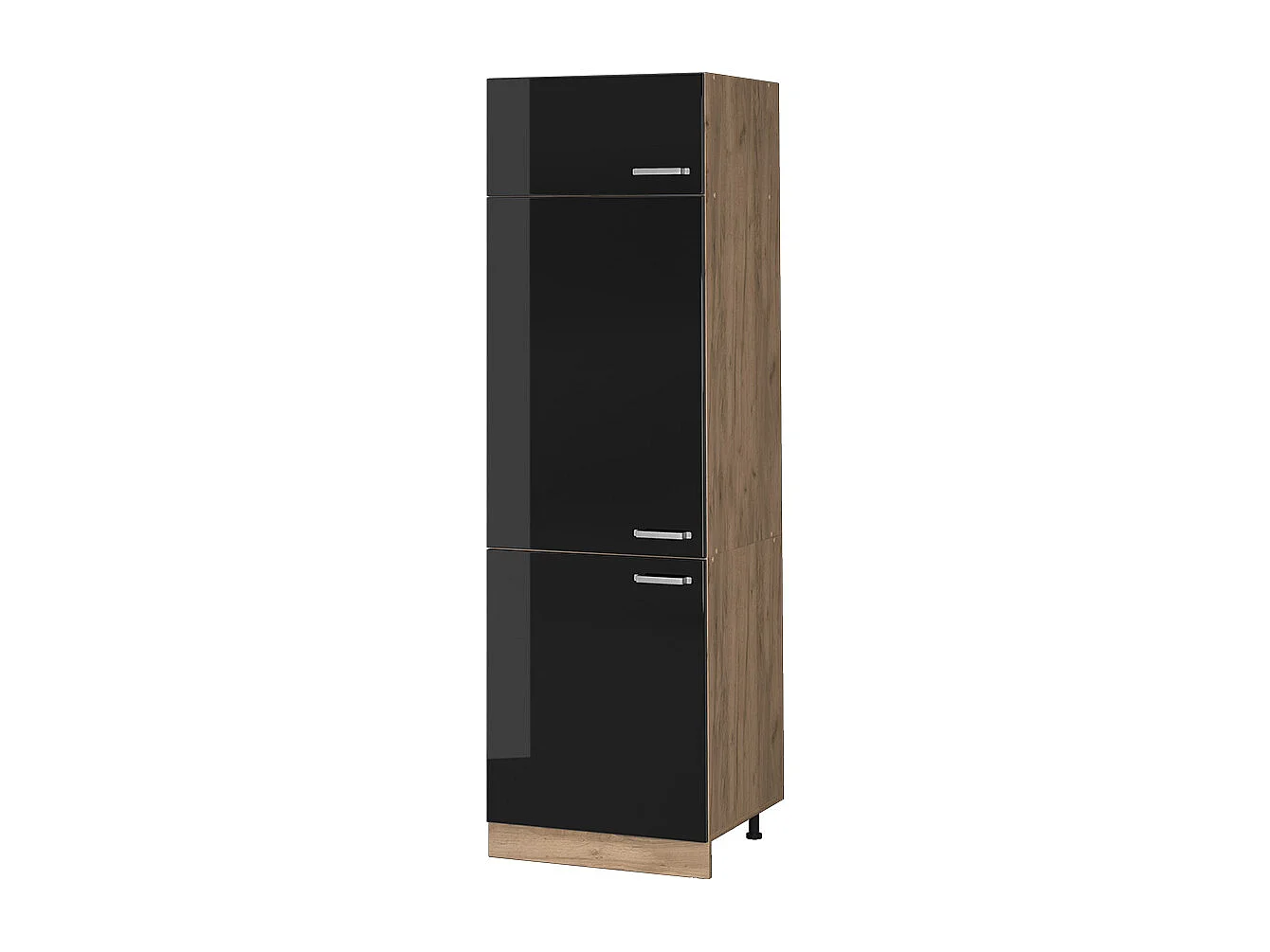 Armoire pour frigo noir haute brillance 60x57.2x206.8 r-line