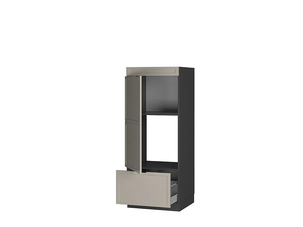 Armoire micro-ondes grisbeige 60x58.1x153.6 fame-line