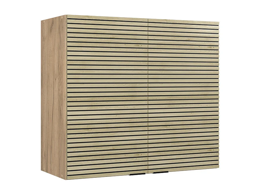 Küchenglasschrank eiche paneel 80x34.1x72 fame-line