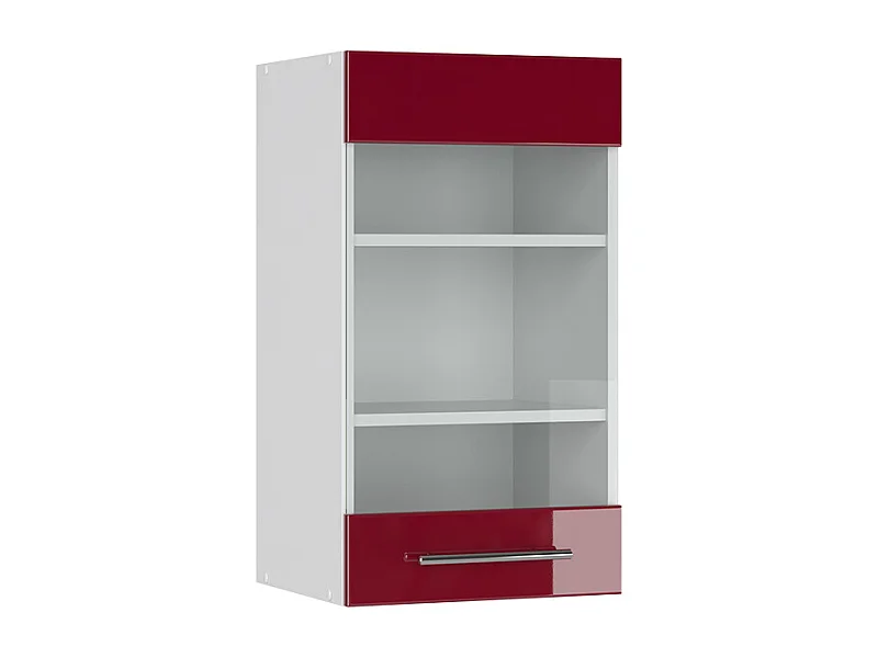 Armoire en verre rouge bordeaux haute brillance 40x34.1x72 fame-line